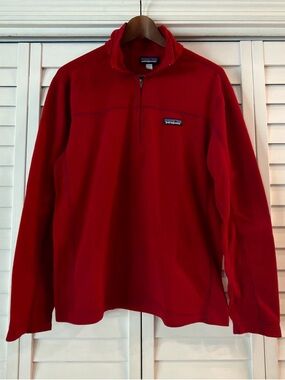 Men’s Patagonia Micro D Red Fleece Quarter Zip - Size S